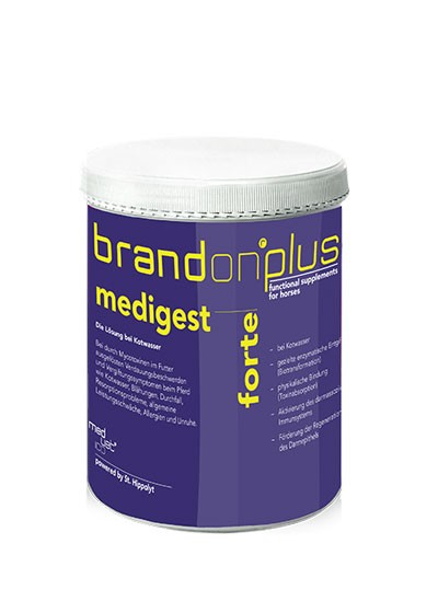 BrandonPlus Medigest Forte 1kg Dose für Pferde mit Kotwasser Problemen